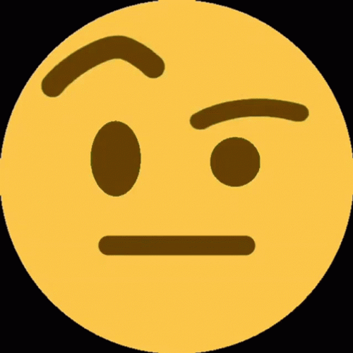 Cute Emoji Wiggling Eyebrow GIF