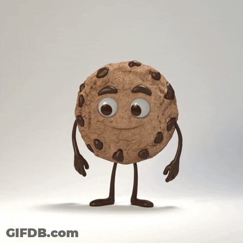 Cute Excited Chocolate Chip Jumping GIF