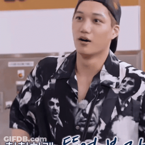 Cute Exo Kai Suspense Playing GIF