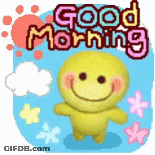 Cute Face Good Morning Emoji GIF