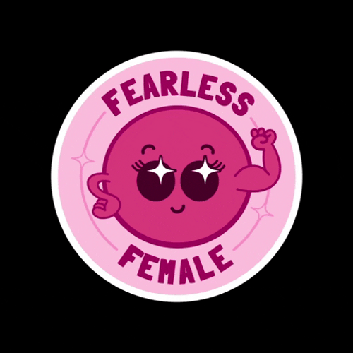 Cute Female Muscle Art Fearless GIF
