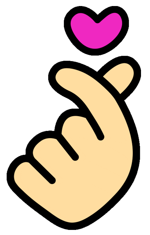 Cute Finger Heart GIF