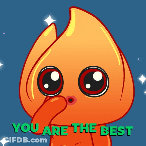 Cute Flame Winking Youre Simply The Best GIF