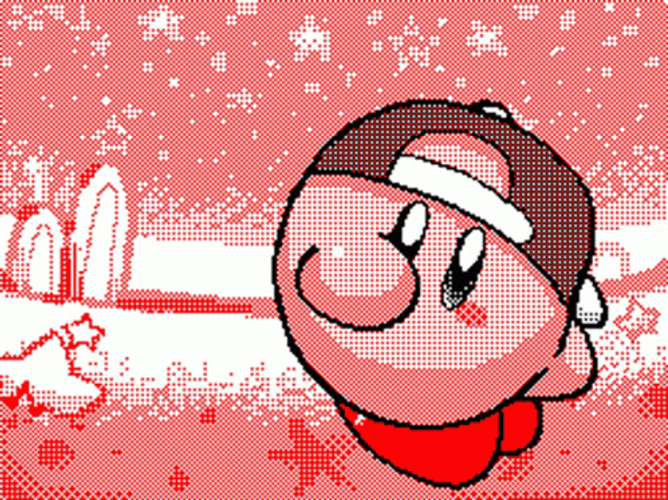 Cute Flipping Kirby Dancing GIF