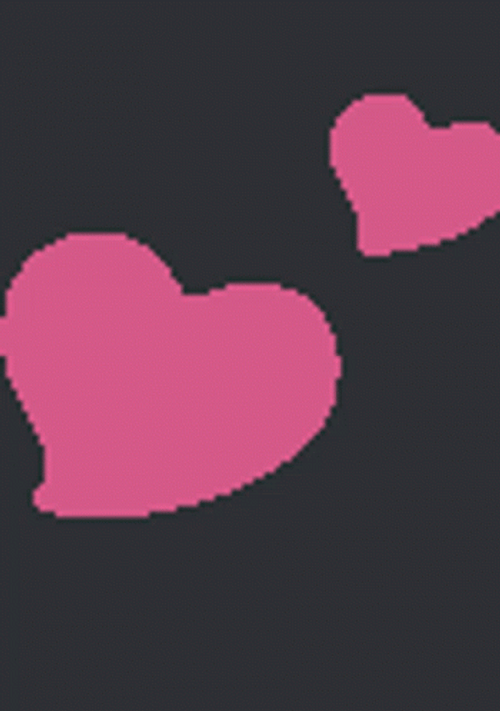 Cute Flying Pink Animated Hearts GIF