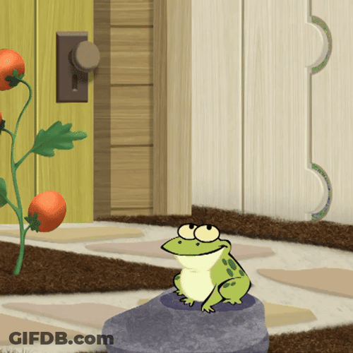 Cute Frog Loves Flies GIF
