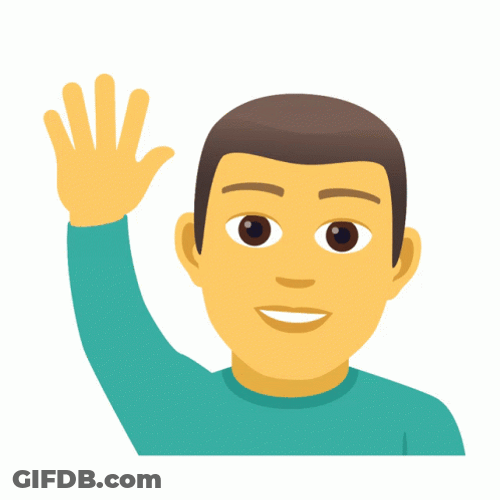 Cute Funny Emoji Present Raising Hand GIF