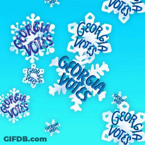 Cute Georgia Votes Snowflakes GIF