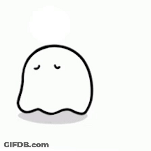 Cute Ghost Comforting Other Ghost GIF