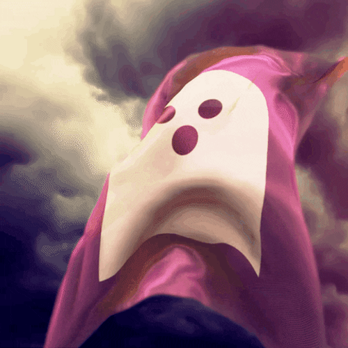 Cute Ghost Flag GIF