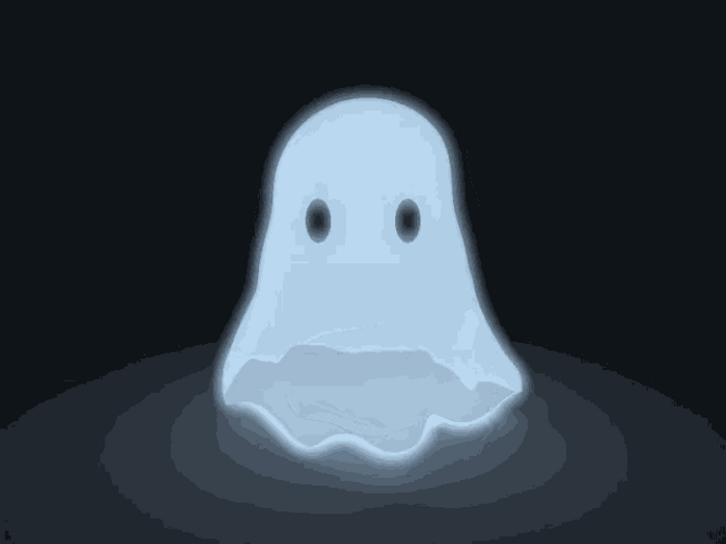 Cute Ghost Floating GIF
