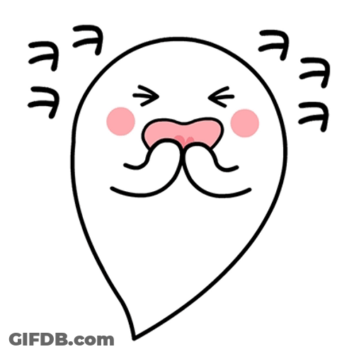 Cute Ghost Laughing And Blushing GIF