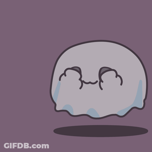Cute Ghost Peek A Boo GIF