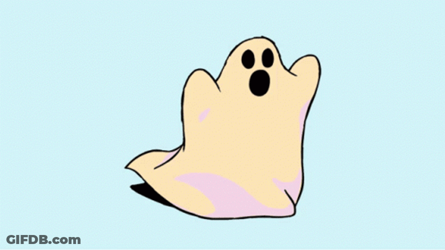 Cute Ghost Scaring Tripped GIF