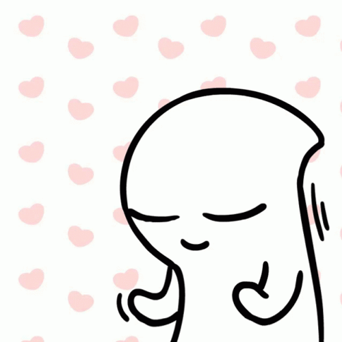 Cute Ghost Sticker Throwing Love Heart GIF