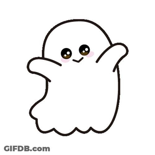 Cute Ghost Tumbling Around GIF