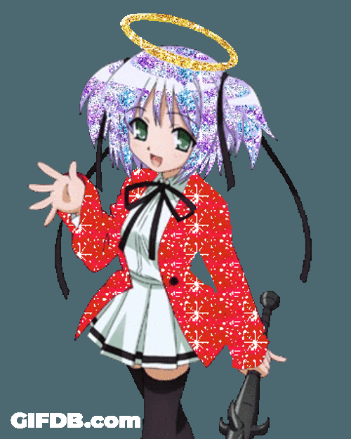 Cute Girl Anime Glitter GIF
