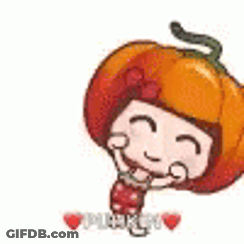 Cute Girl Do Pumpkin Dance GIF