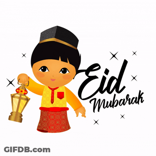 Cute Girl Eid Mubarak Ramadan GIF