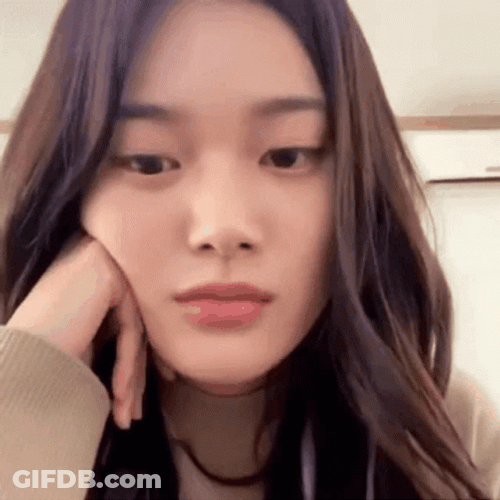 Cute Girl Kim Minseo Pouting GIF