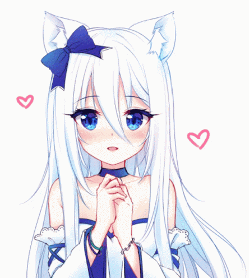Cute Girly Anime Girl Blushing GIF