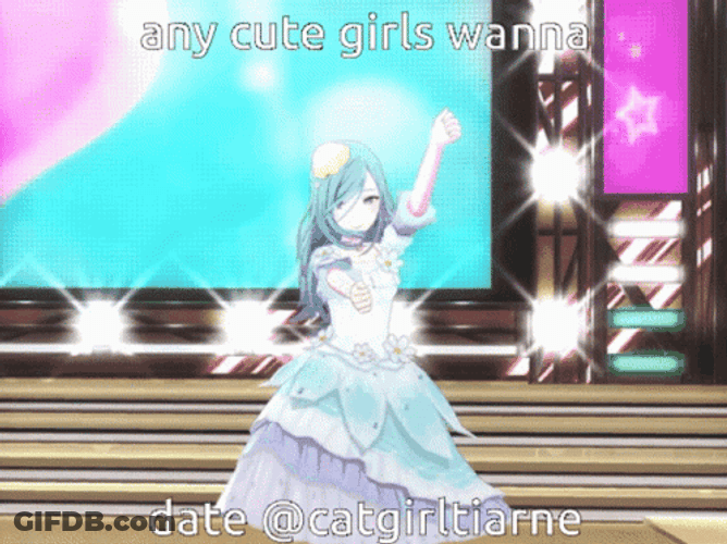 Cute Girly Anime Girl Dancing GIF
