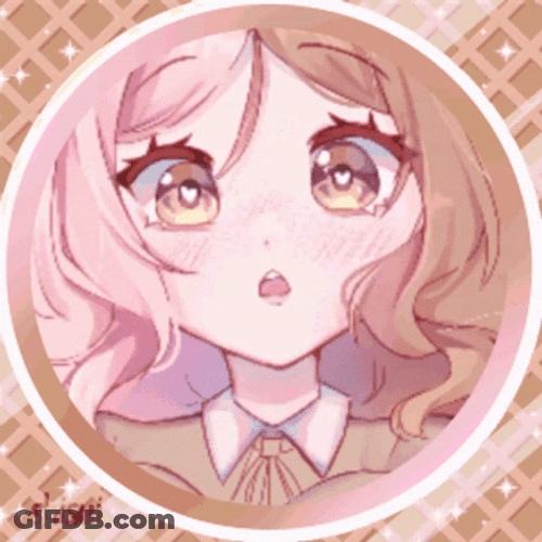 Cute Girly Anime Girl Reflection GIF