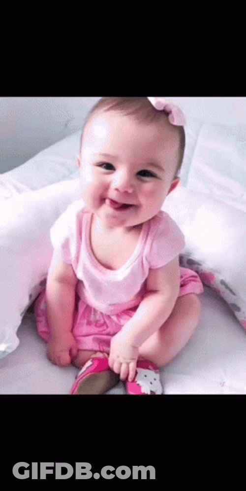 Cute Girly Baby Kiss Marks GIF