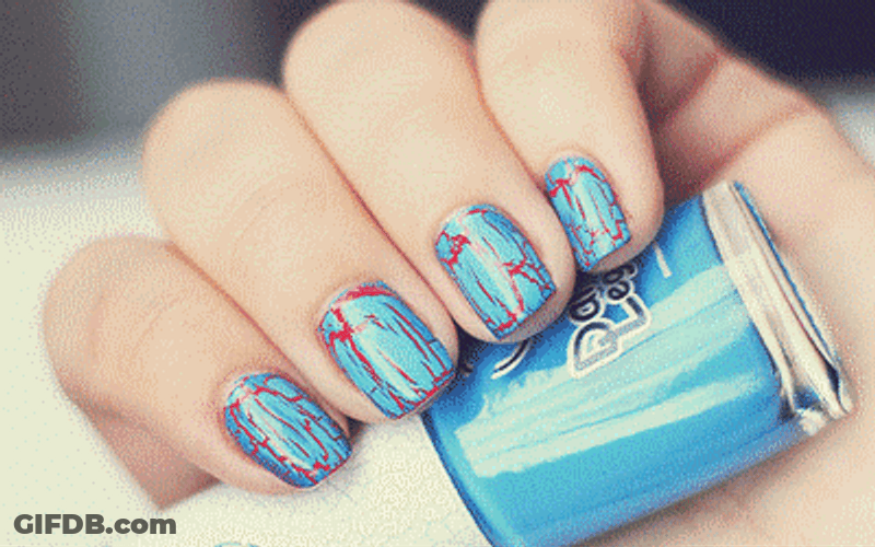 Cute Girly Nail Art Collage GIF