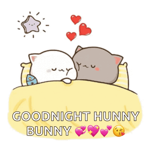 Cute Good Night Hunny Bunny Peach And Goma GIF