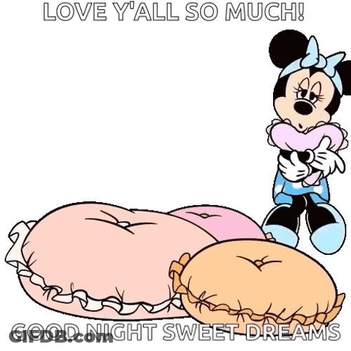 Cute Good Night Minnie Mouse Passing Out GIF