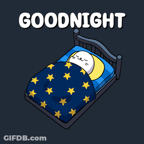 Cute Good Night Pouncing Sheep GIF