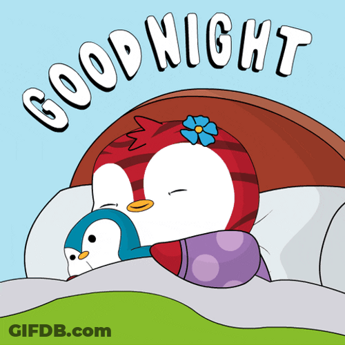 Cute Good Night Pudgy Penguin Dozing GIF