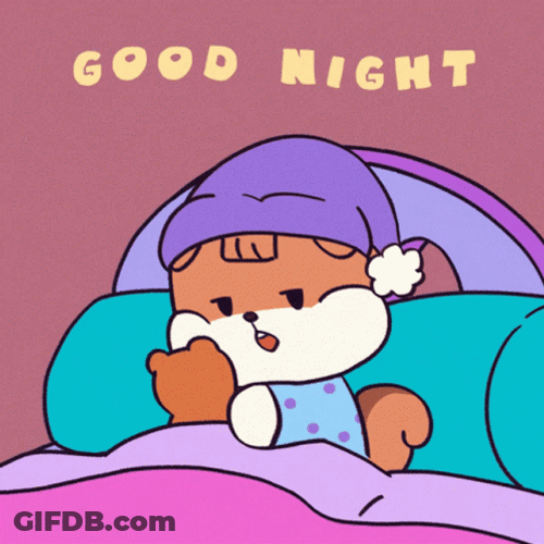 Cute Good Night Sleepy Little Bear GIF
