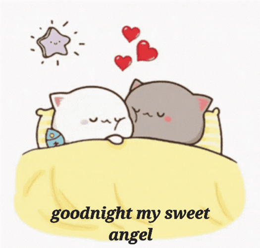 Cute Good Night Sweet Angel Peach Goma GIF