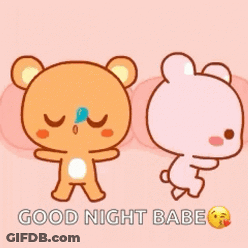 Cute Goodnight Bear Cuddling GIF