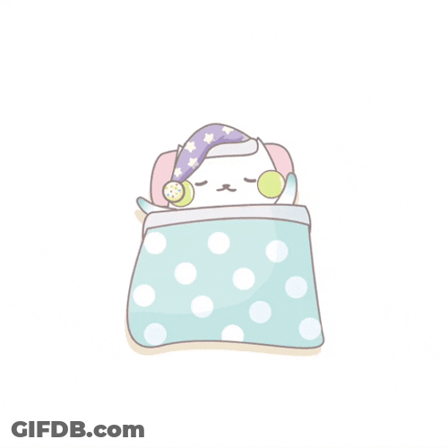 Cute Goodnight Bunny Drooling GIF