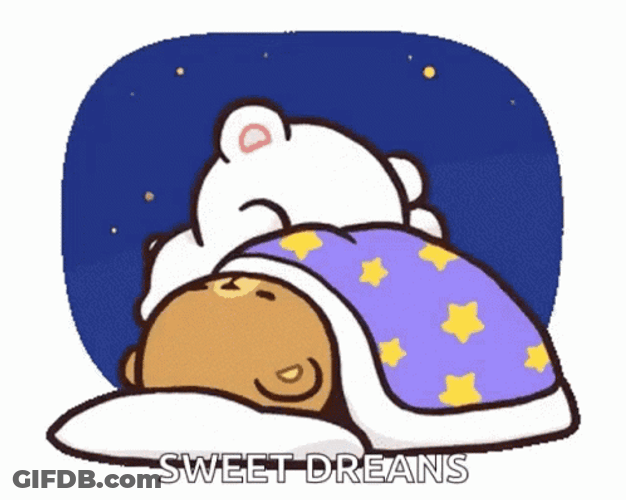 Cute Goodnight Milk Mocha Bear GIF