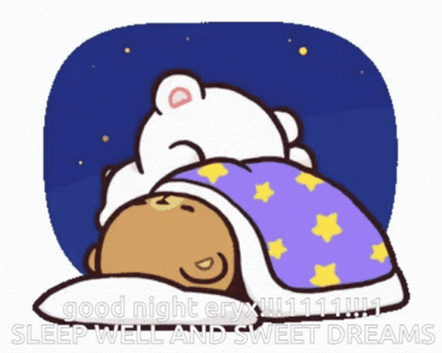 Cute Goodnight Milk Mocha Cuddle GIF