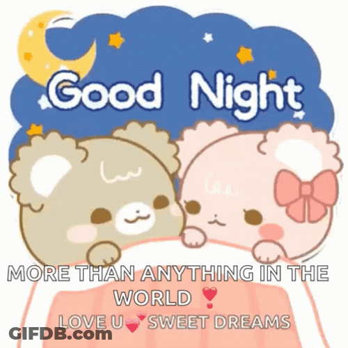 Cute Goodnight Mocha Latte Bear GIF