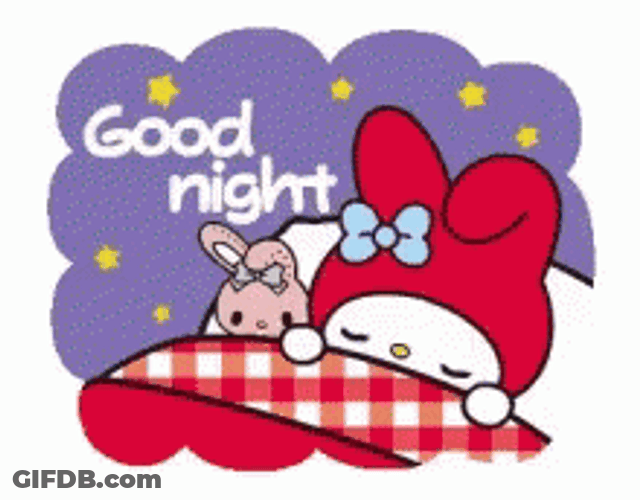 Cute Goodnight  My Melody GIF