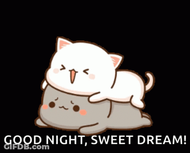 Cute Goodnight Peach Cat Cry GIF