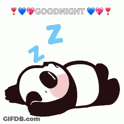 Cute Goodnight Sleepy Panda GIF