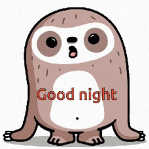 Cute Goodnight Sleepy Sloth GIF