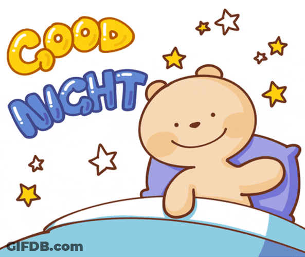 Cute Goodnight Teddy Bear GIF
