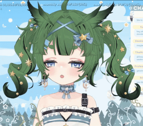 Cute Green Anime Girl GIF