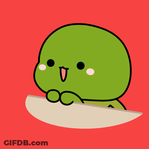 Cute Green Chibi Flying Kiss GIF