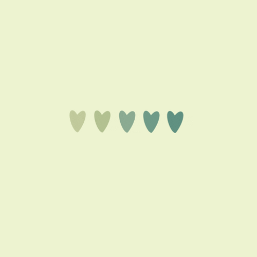 Cute Green Hearts GIF