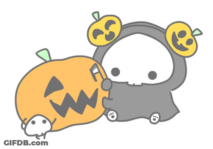 Cute Grim Reaper Halloween GIF