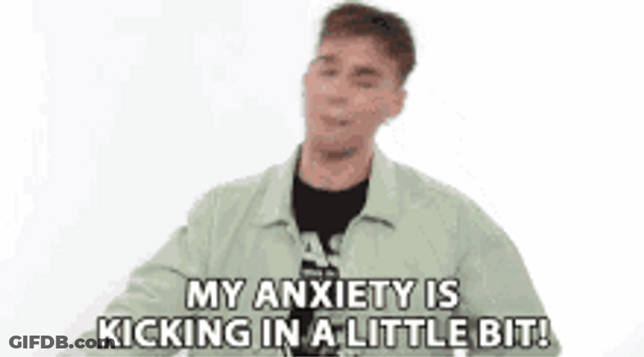 Cute Guy Anxiety Kicking Little Bit GIF